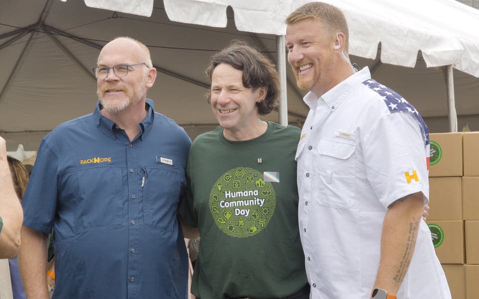 PackHope and Humana leads together at a Community Day site